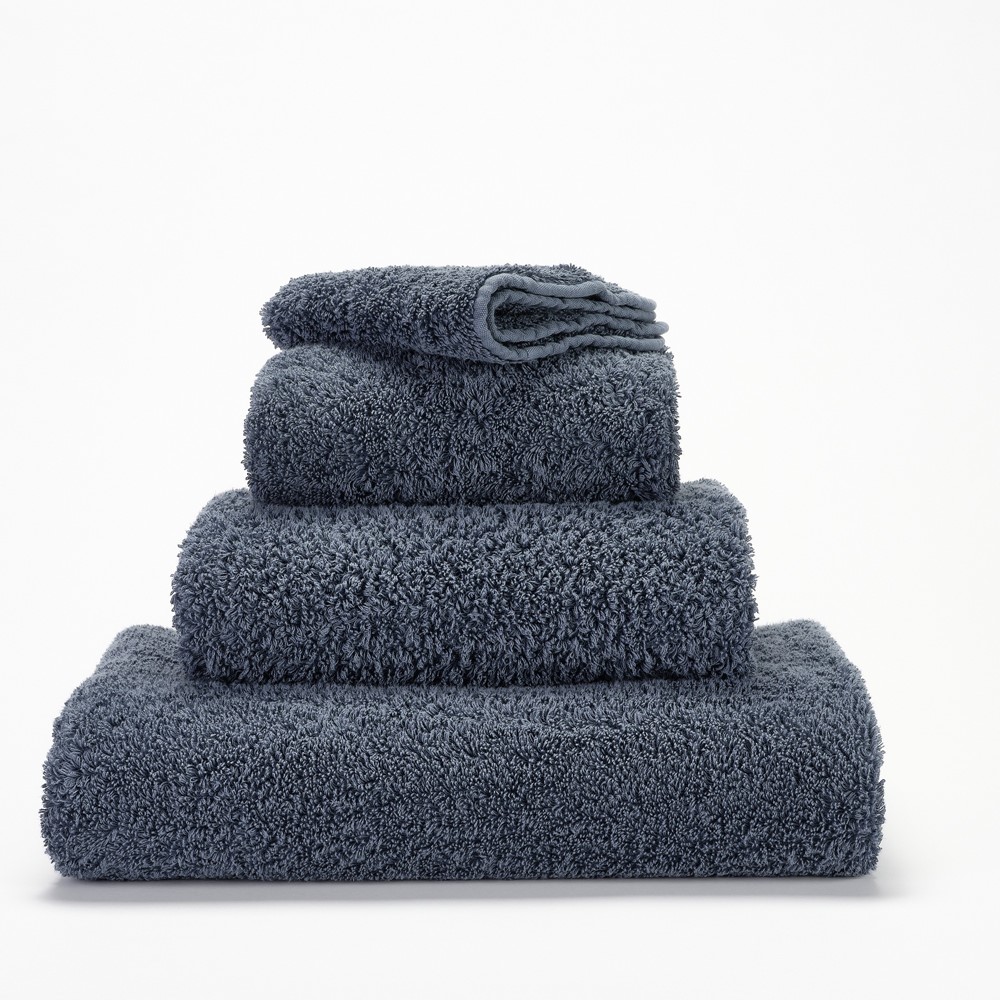 Super Pile Plain Bathroom Towels by Designer Abyss & Habidecor 307 in Denim Blue